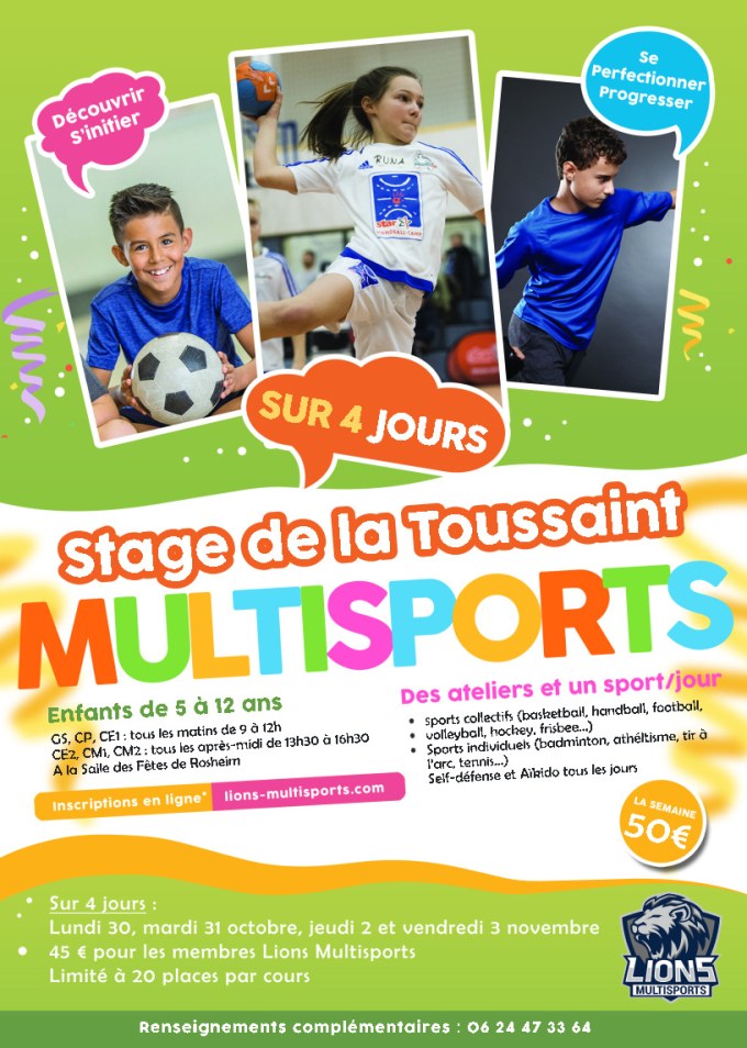 2023-11 Stage Multisports Vacances de la Toussaint Rosheim Salle des fêtes